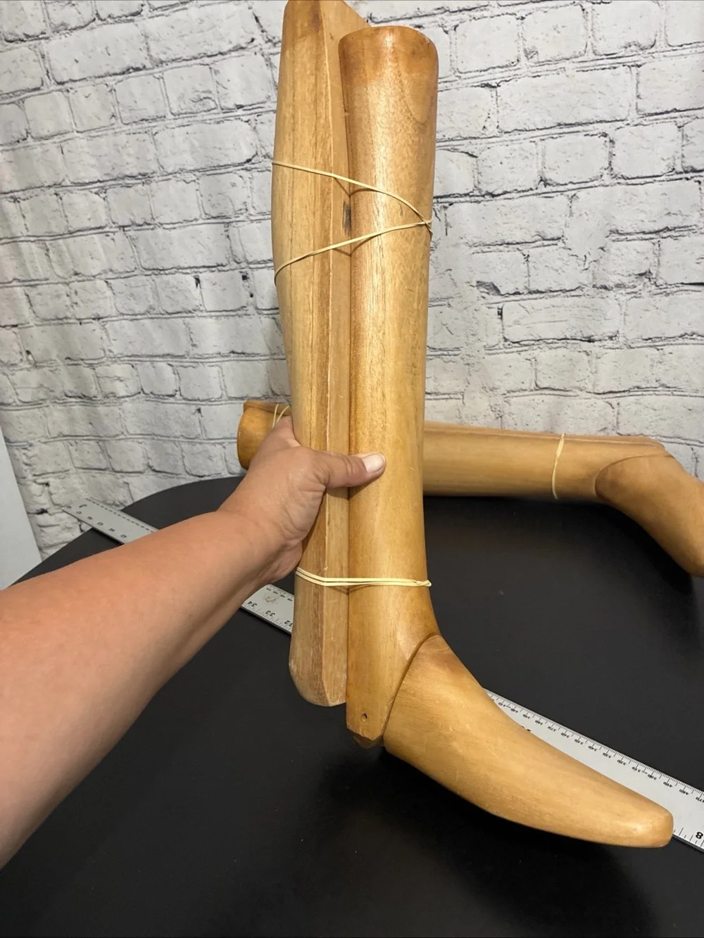 Vintage Solid Wood Riding Boots Tree -For Tall Boots Collectible
